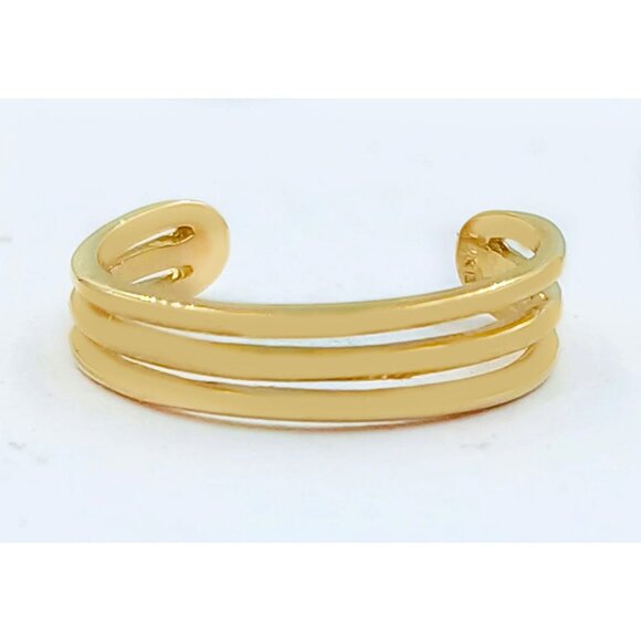 Solid 14k Solid Yellow Gold Adjustable Toe Ring